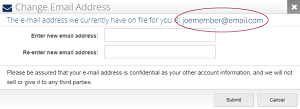 Verifying an email in Online Banking
