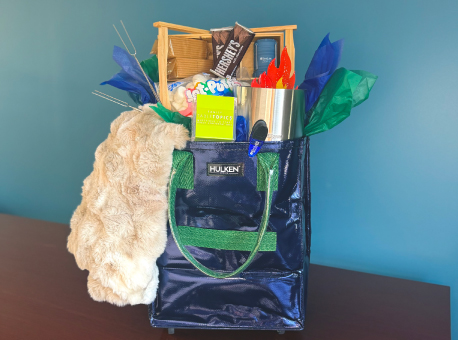 Basket of giveaway items